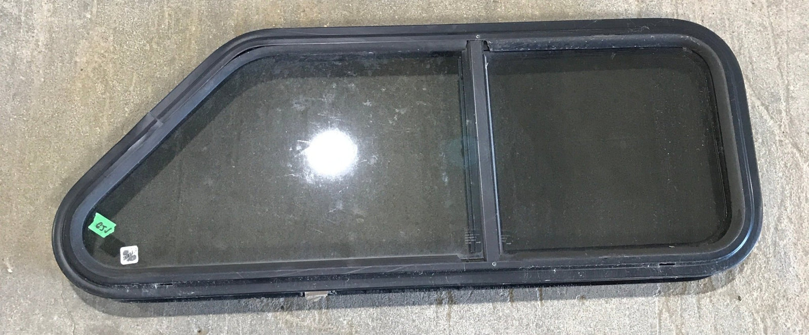 Used Slanted Black Radius Opening Window : 36 3/4
