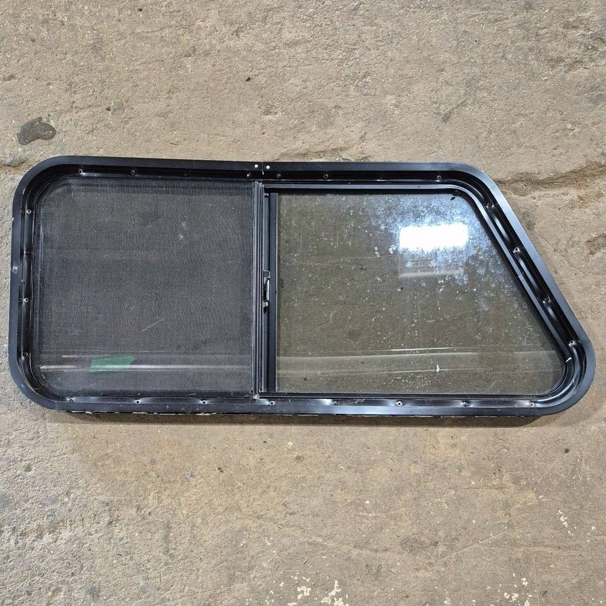 Used Slanted Black Radius Opening Window - 41 1/4