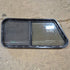 Used Slanted Black Radius Opening Window - 41 1/4" X 17 3/4" X 2" - Young Farts RV Parts