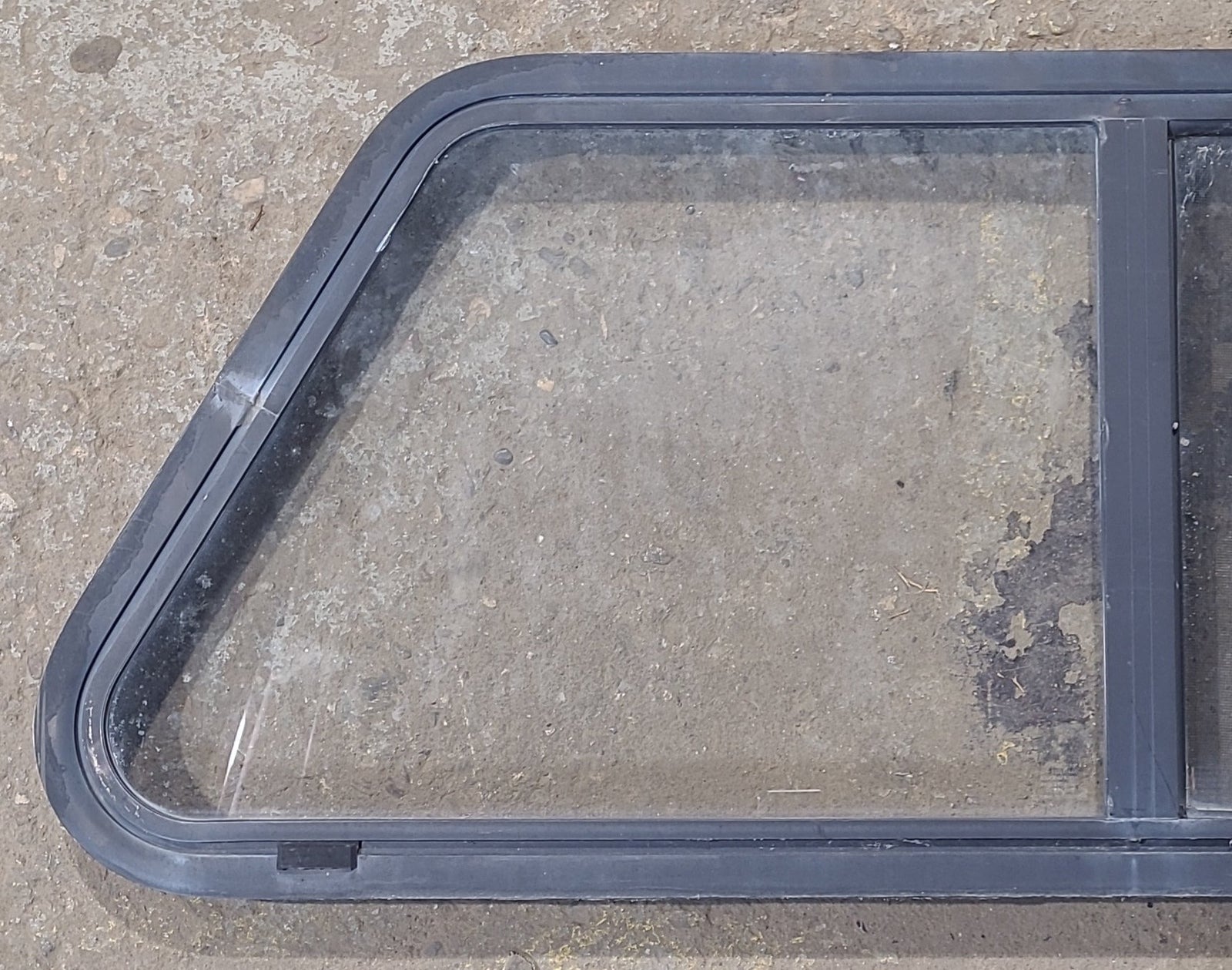 Used Slanted Black Radius Opening Window : 41 3/4