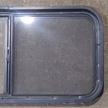 Load image into Gallery viewer, Used Slanted Black Radius Opening Window : 41 3/4&quot; W x 17 3/4&quot; H x 1 7/8&quot; D - Young Farts RV Parts