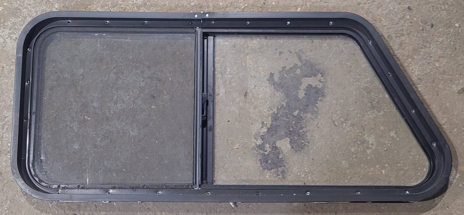 Used Slanted Black Radius Opening Window : 41 3/4