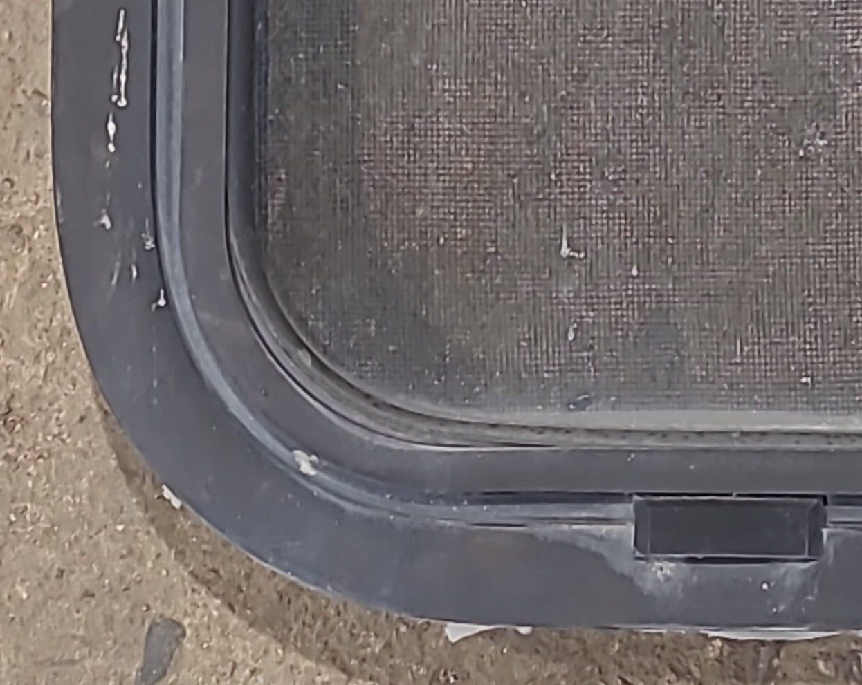 Used Slanted Black Radius Opening Window : 41 3/4