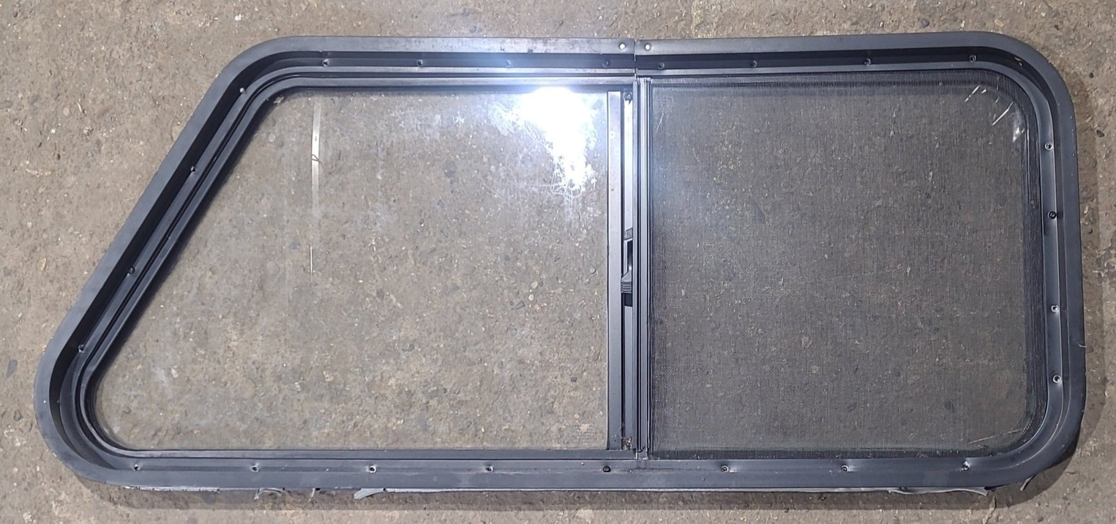 Used Slanted Black Radius Opening Window : 41 3/4