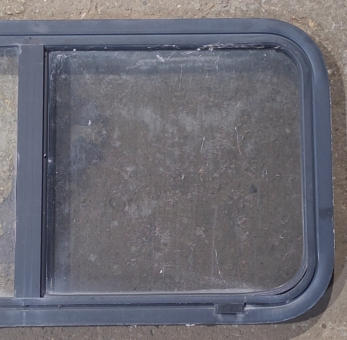 Used Slanted Black Radius Opening Window : 41 3/4