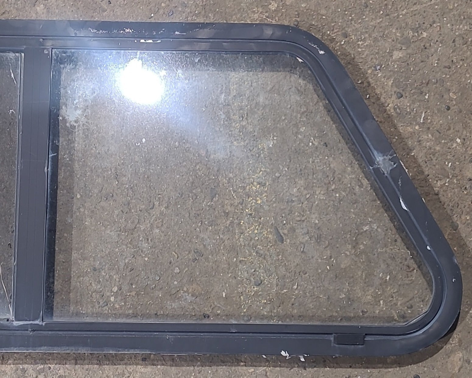 Used Slanted Black Radius Opening Window : 41 3/4