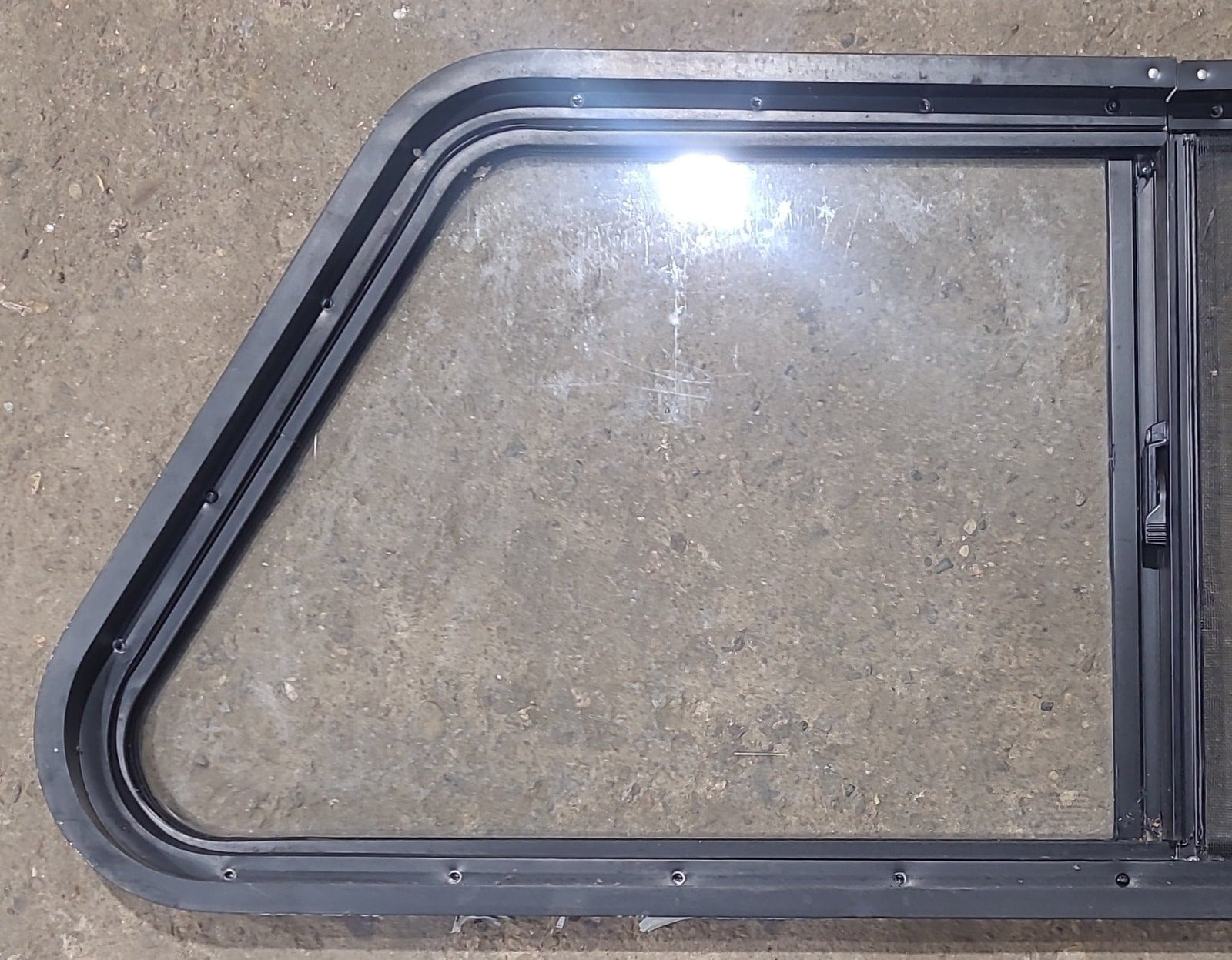 Used Slanted Black Radius Opening Window : 41 3/4