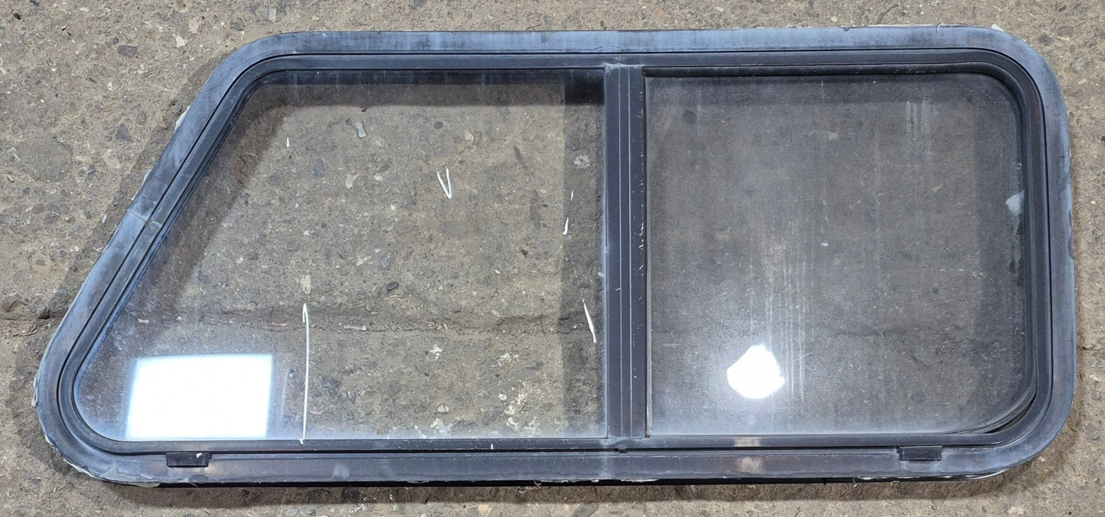 Used Slanted Black Radius Opening Window : 41 3/4