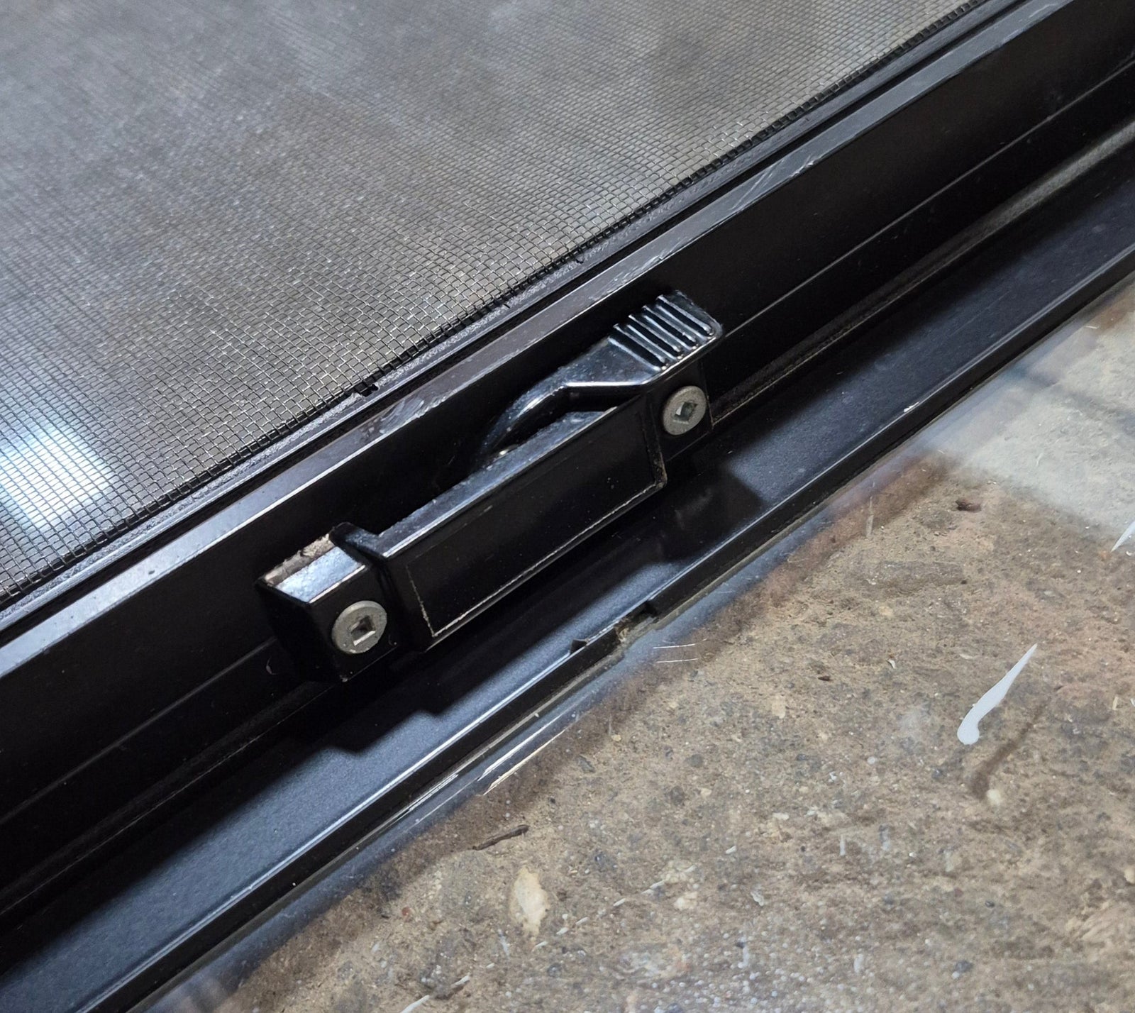 Used Slanted Black Radius Opening Window : 41 3/4