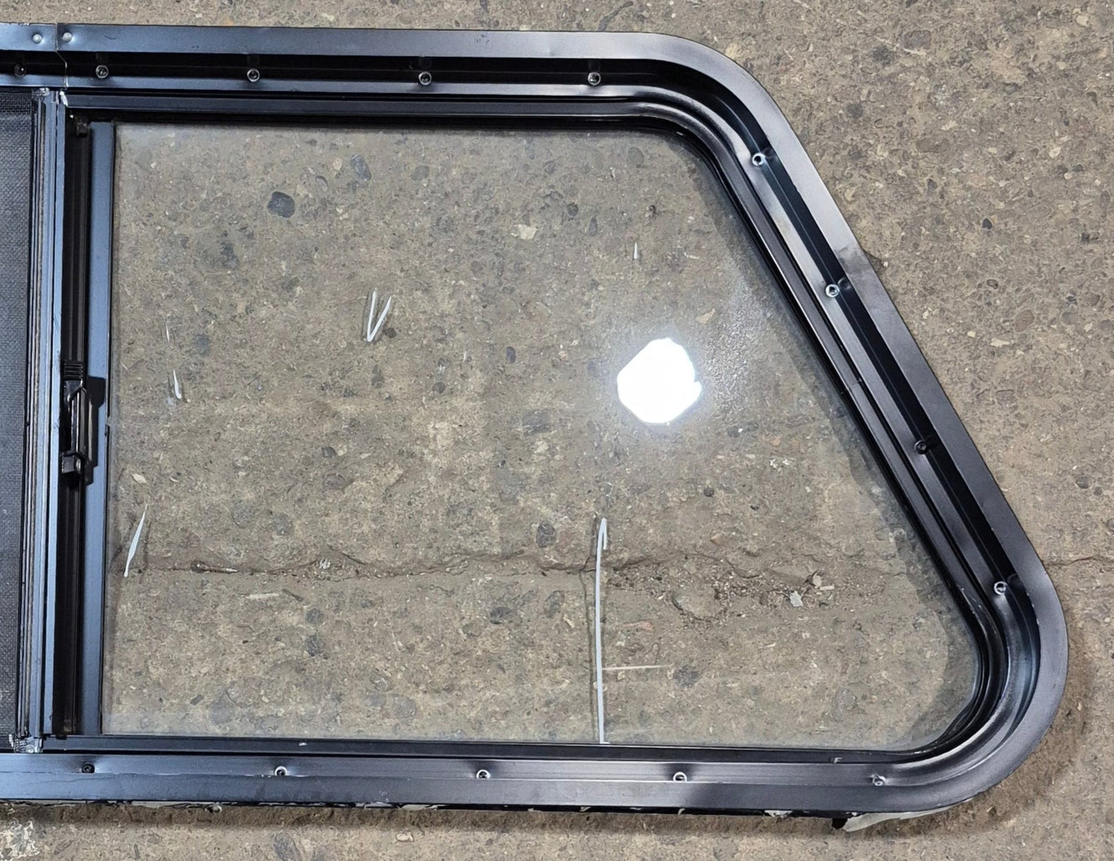 Used Slanted Black Radius Opening Window : 41 3/4