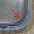 Used Slanted Black Radius Opening Window : 41 3/4" W x 17 3/4" H x 2" D - Young Farts RV Parts