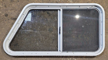 Load image into Gallery viewer, Used Slanted White Radius Opening Window : 37&quot; W x 18 1/2&quot; H x 1 7/8&quot; D - Young Farts RV Parts