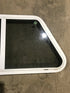 Used Slanted White Radius Opening Window : 37" W x 18 3/4" H x 1 7/8" D - Young Farts RV Parts