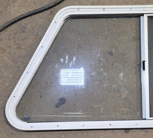 Load image into Gallery viewer, Used Slanted White Radius Opening Window : 41 1/4&quot; W x 21 1/2&quot; H x 1 1/4&quot; D - Young Farts RV Parts