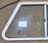 Used Slanted White Radius Opening Window : 41 1/4" W x 21 1/2" H x 1 1/4" D - Young Farts RV Parts