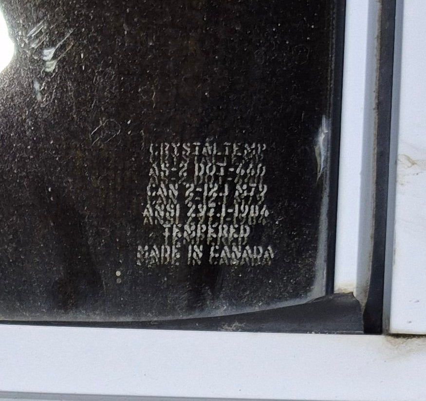 Used Slanted White Radius Opening Window : 41 3/4