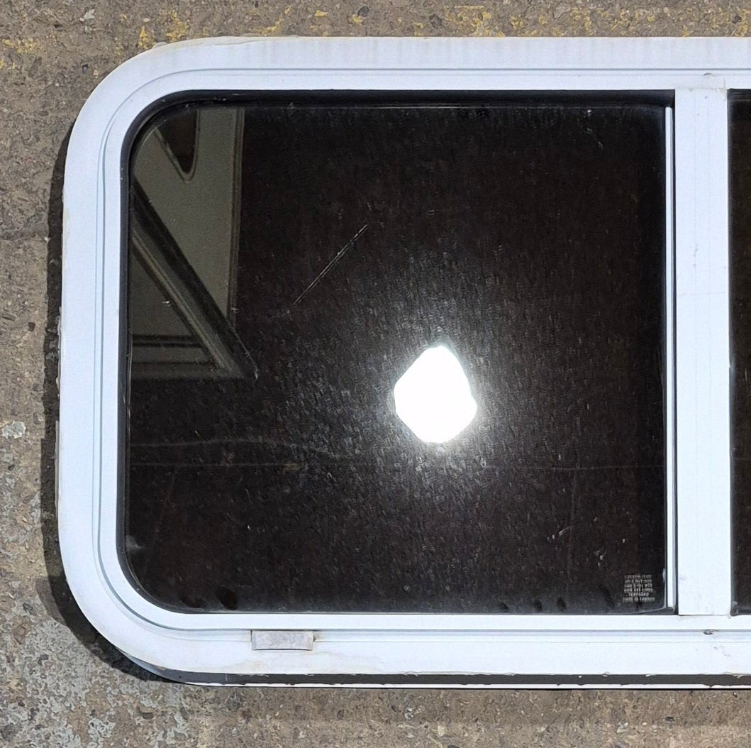 Used Slanted White Radius Opening Window : 41 3/4