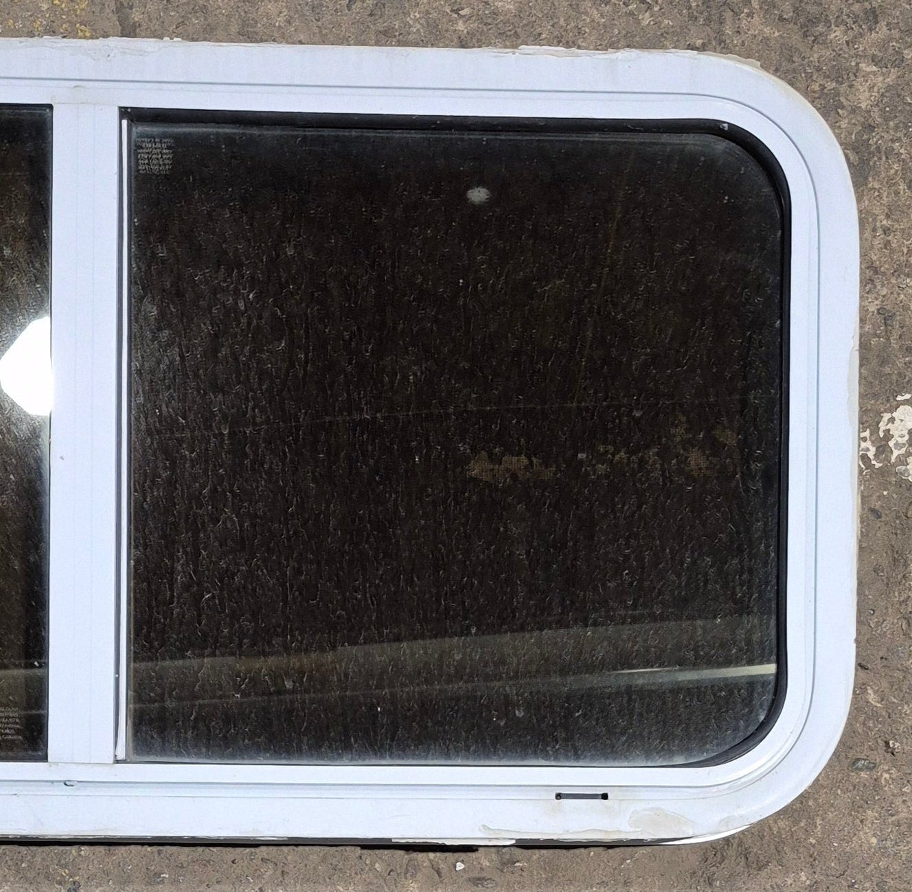 Used Slanted White Radius Opening Window : 41 3/4