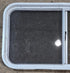Used Slanted White Radius Opening Window : 41 3/4" W x 18 3/4" H x 1 7/8" D - Young Farts RV Parts