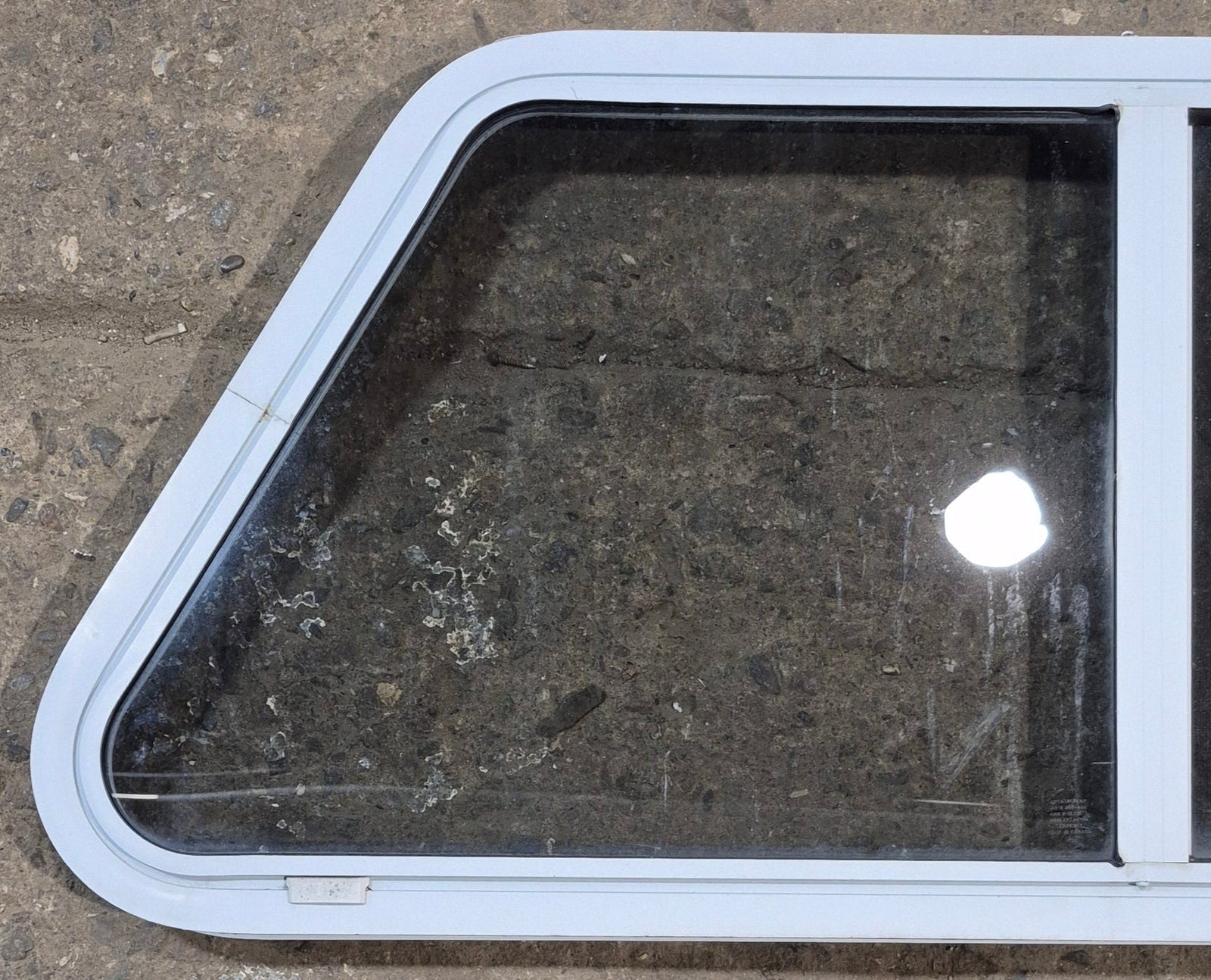 Used Slanted White Radius Opening Window : 41 3/4