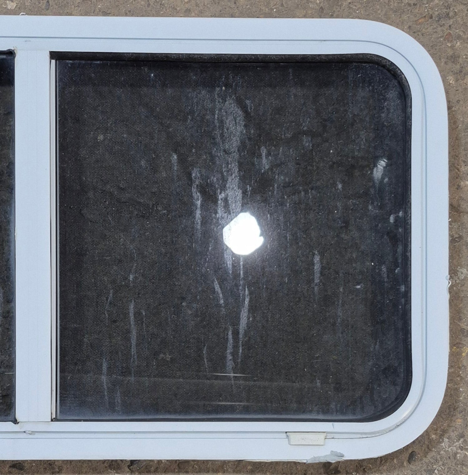Used Slanted White Radius Opening Window : 41 3/4