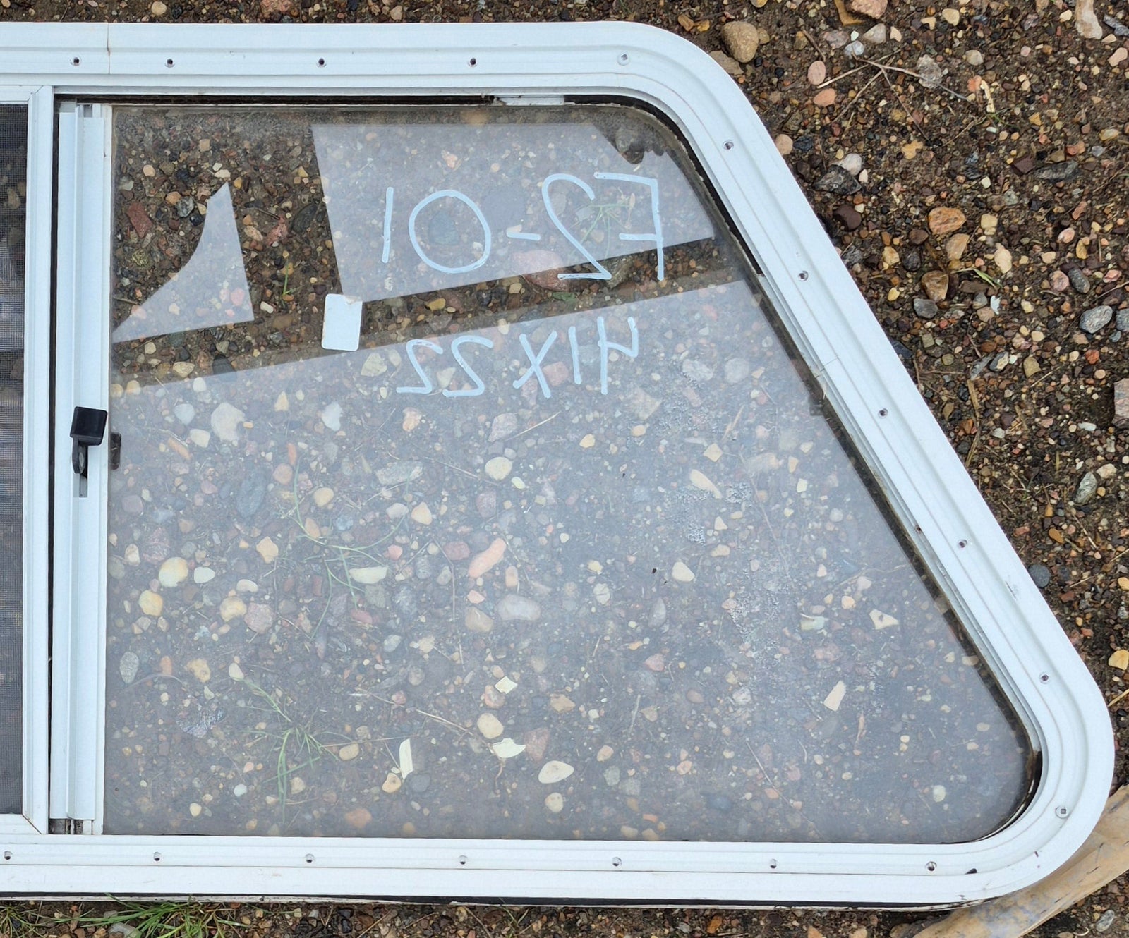 Used Slanted White Radius Opening Window : 41