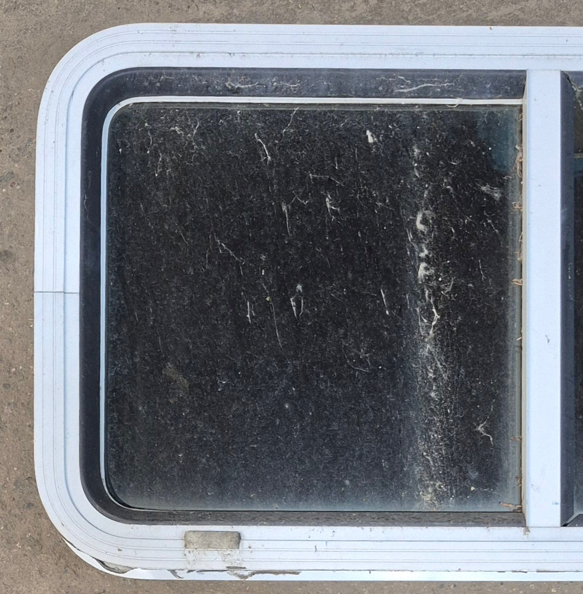 Used Slanted White Radius Opening Window : 42