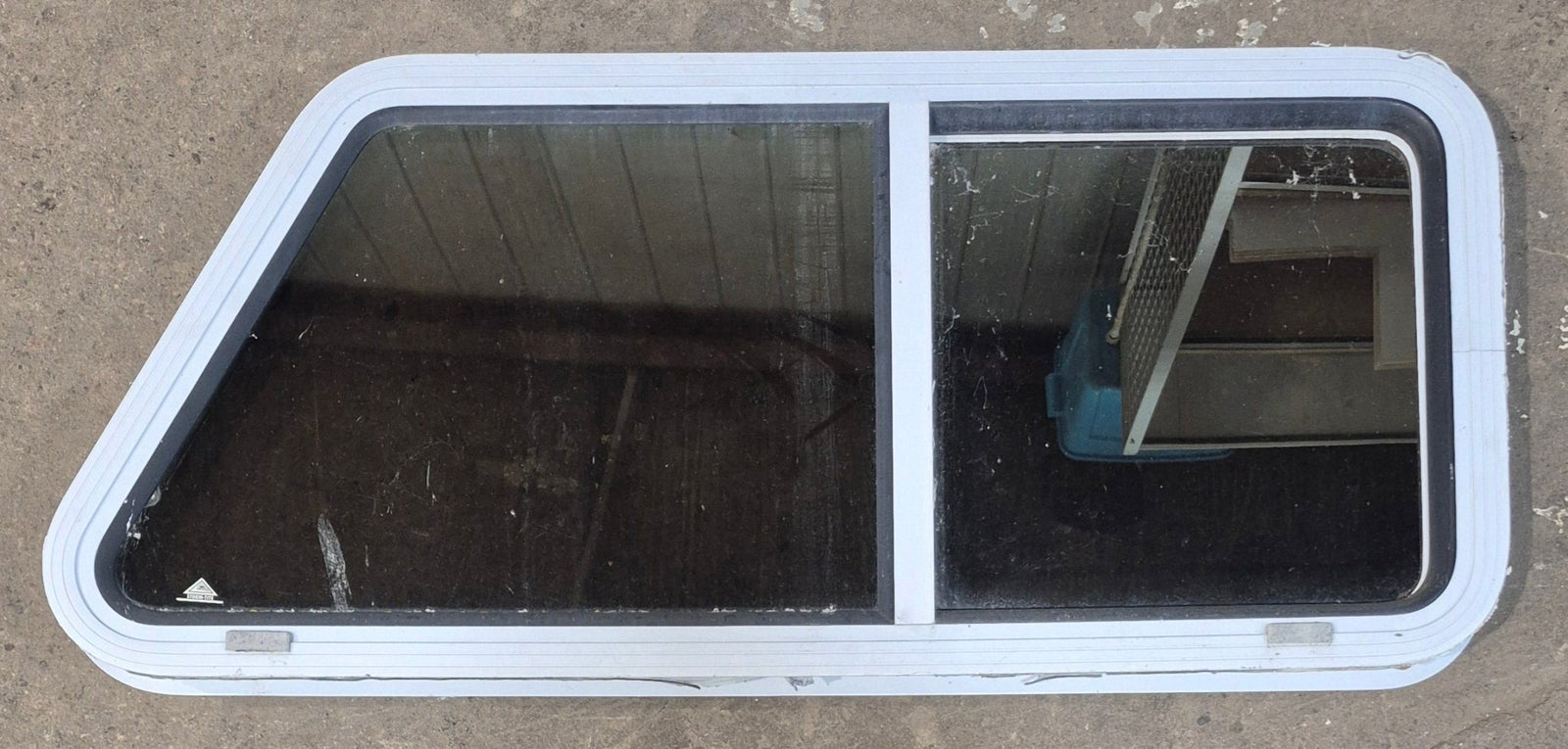 Used Slanted White Radius Opening Window : 42