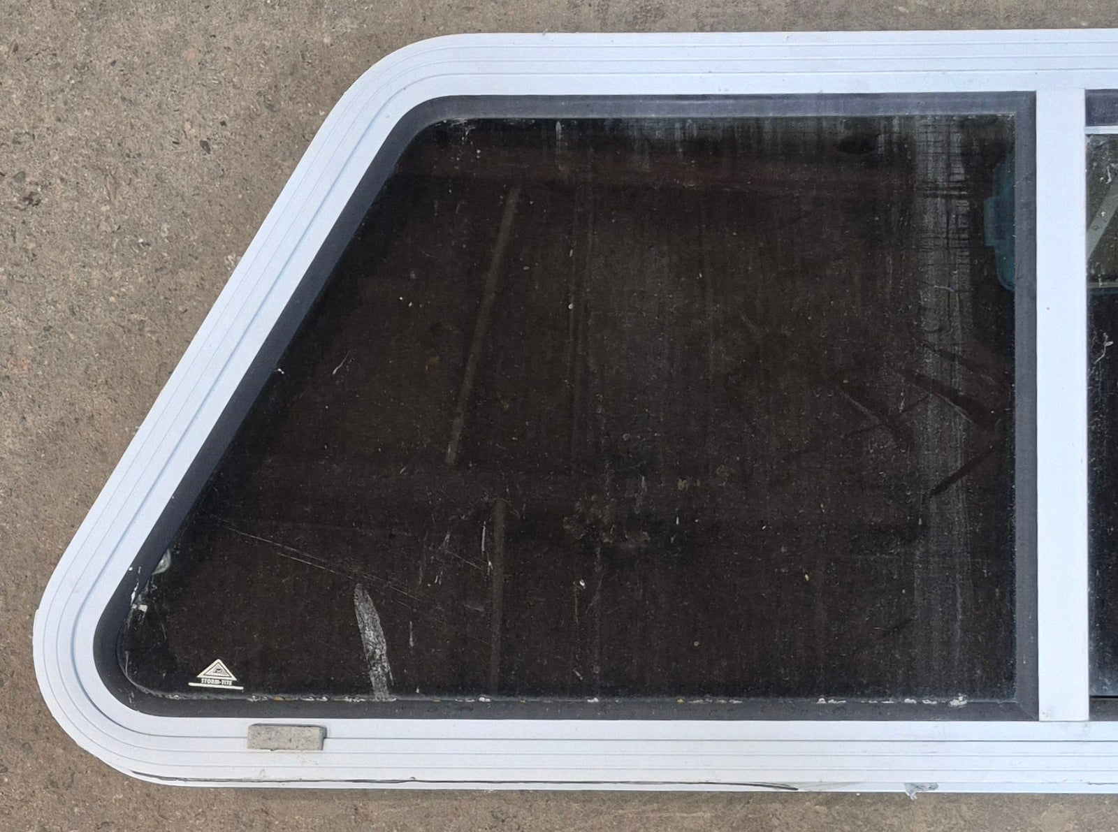 Used Slanted White Radius Opening Window : 42