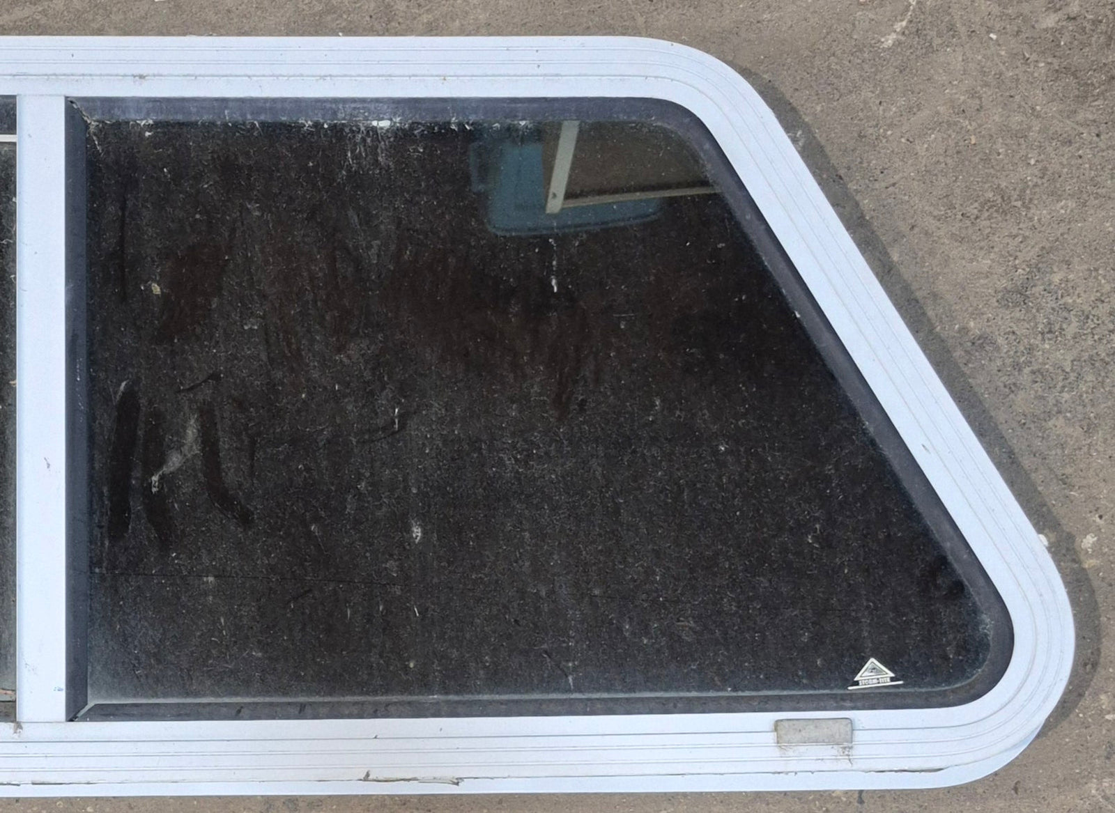 Used Slanted White Radius Opening Window : 42