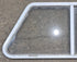 Used Slanted White Radius Opening Window : 46 3/4" W x 21 1/4" H x 1 1/4" D - Young Farts RV Parts