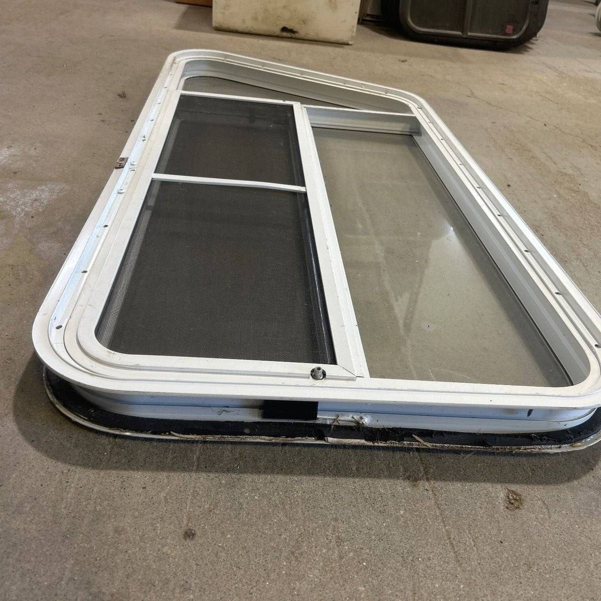 Used Slanted White Radius Opening Window - 49.25