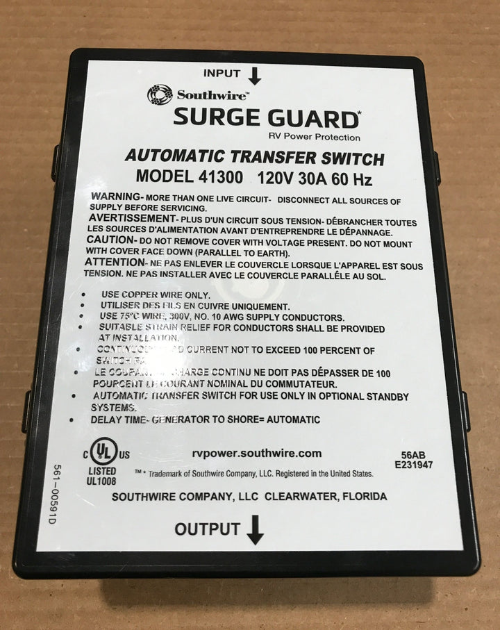 Used SouthWire Power Transfer Switch 30 Amp - 41300 - Young Farts RV Parts