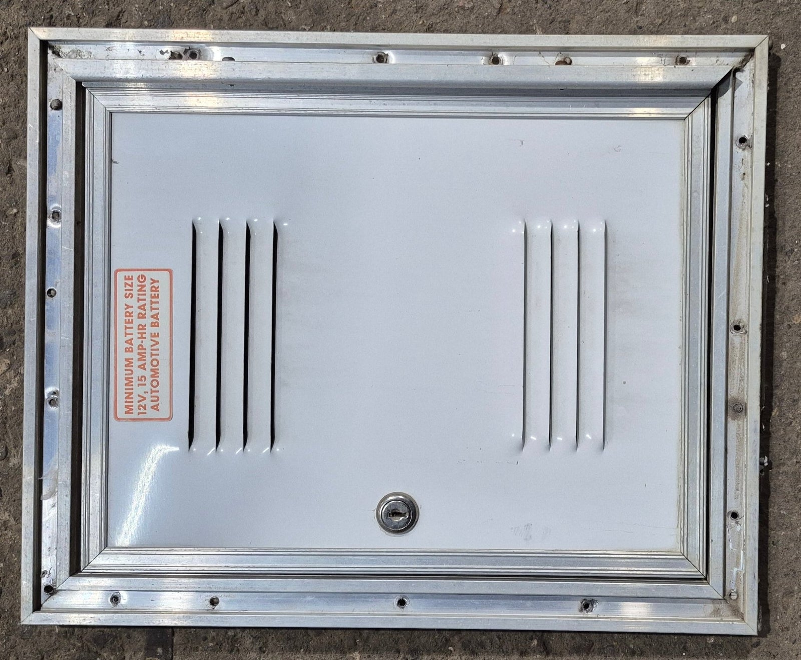 Used Square Cornered Battery/ Propane Cargo Door 13 3/4
