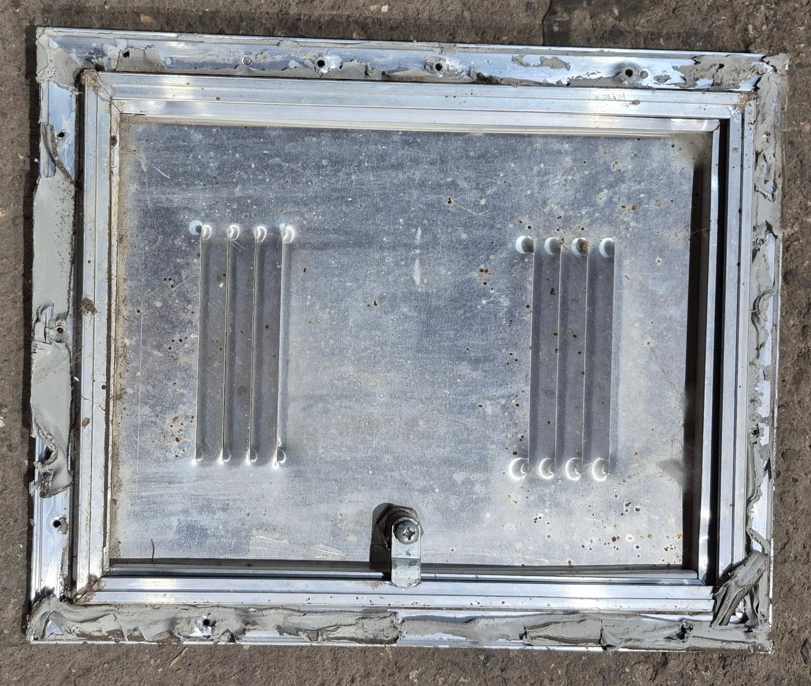 Used Square Cornered Battery/ Propane Cargo Door 13 3/4