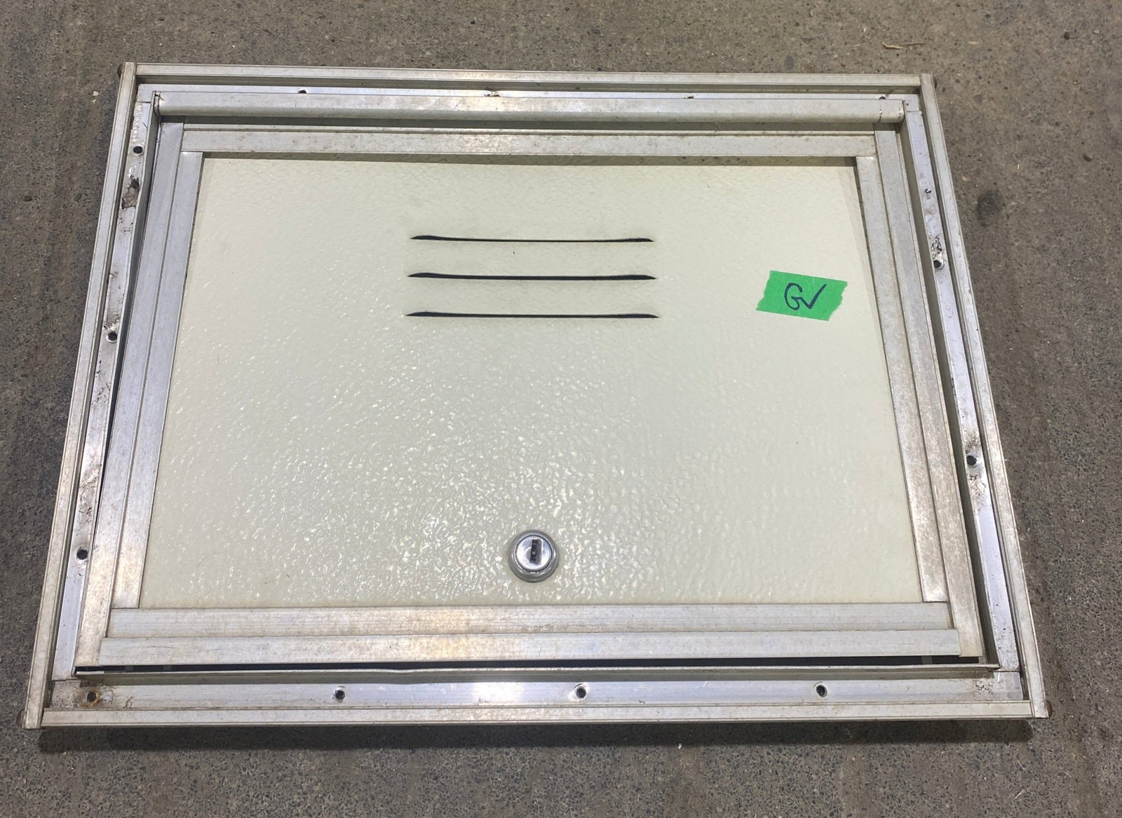Used Square Cornered Battery / Propane Cargo Door 14 3/4