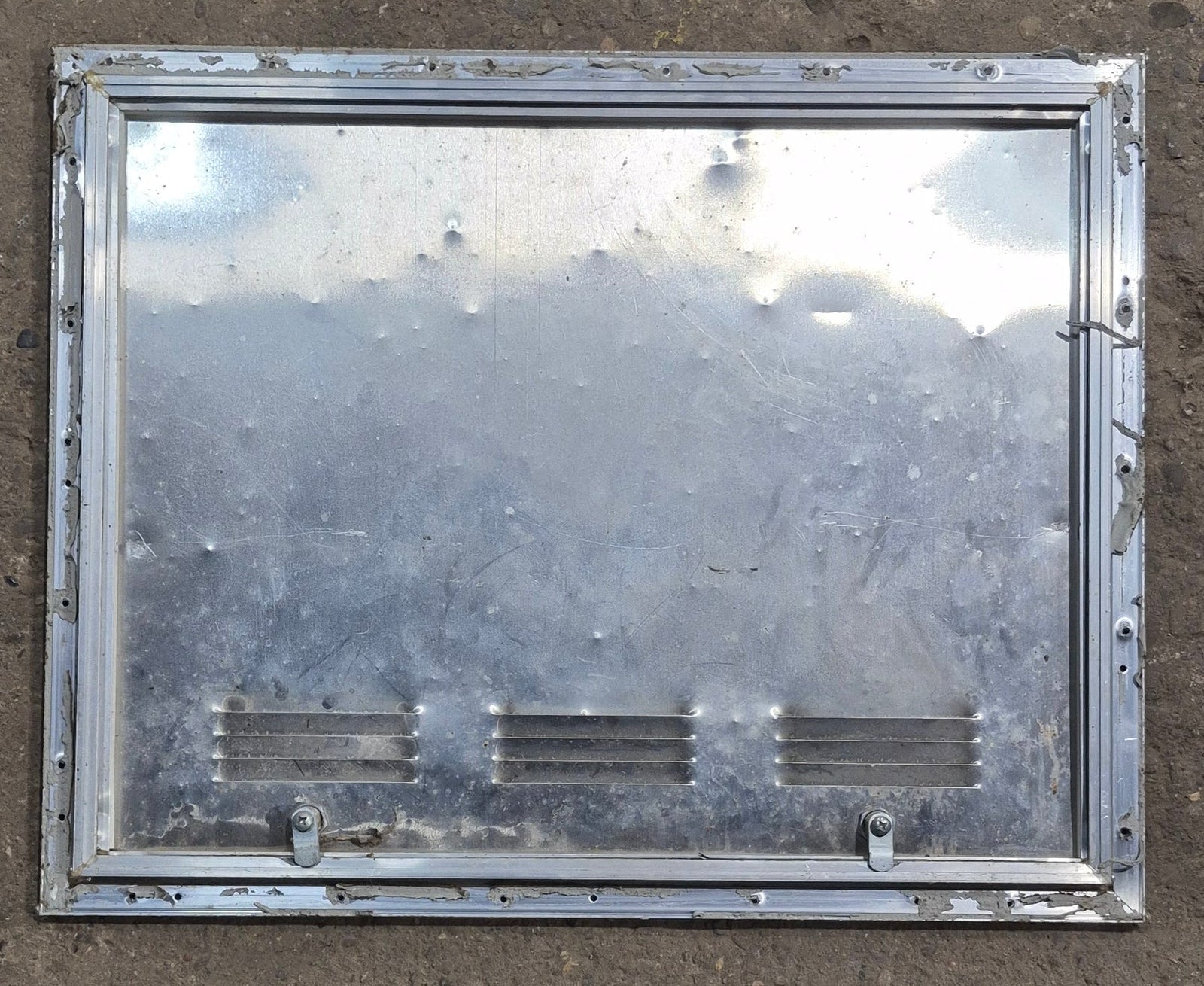 Used Square Cornered Battery/ Propane Cargo Door 25 1/4