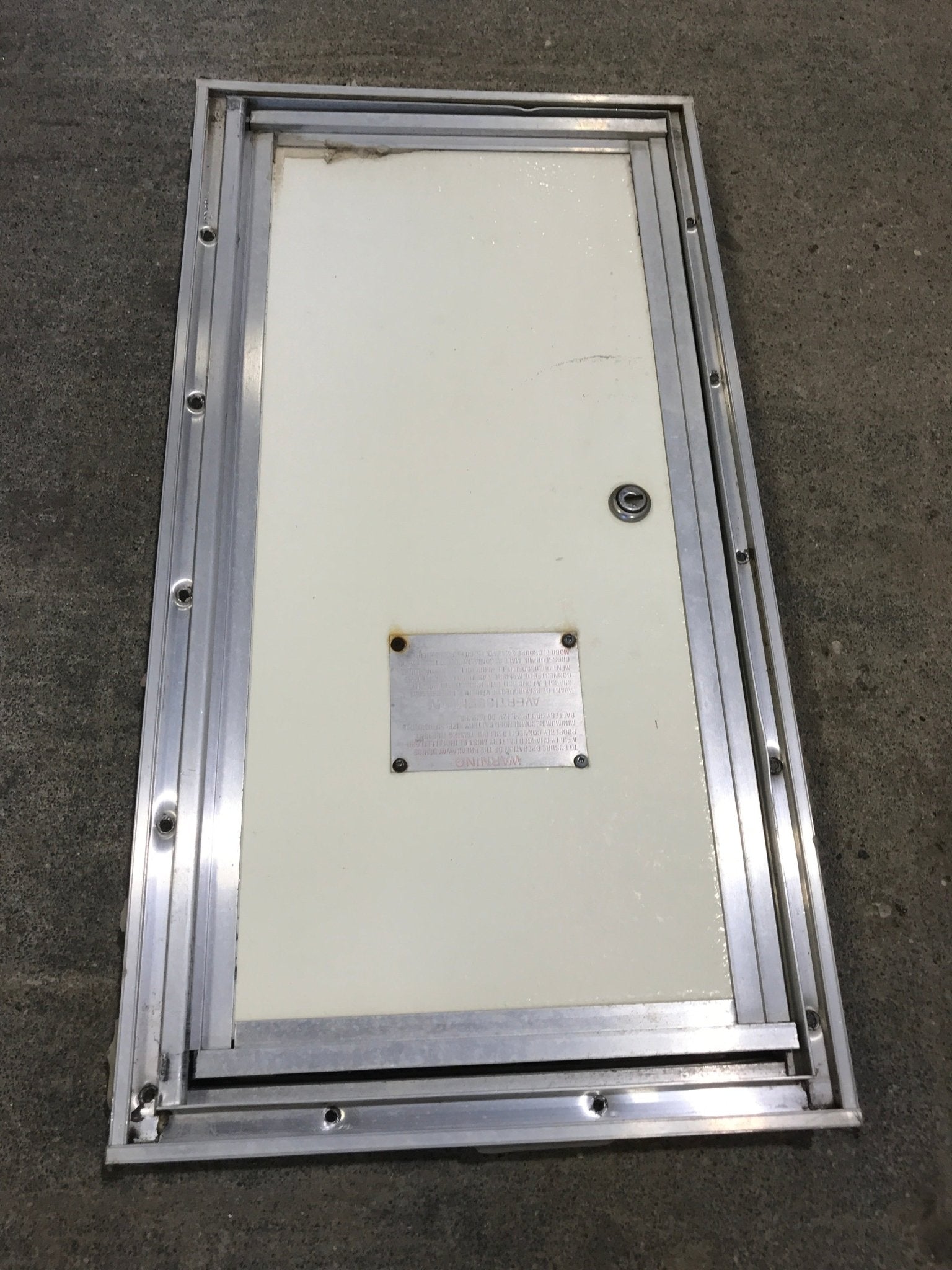 Used Square Cornered Battery/Propane Cargo Door 21 1/2