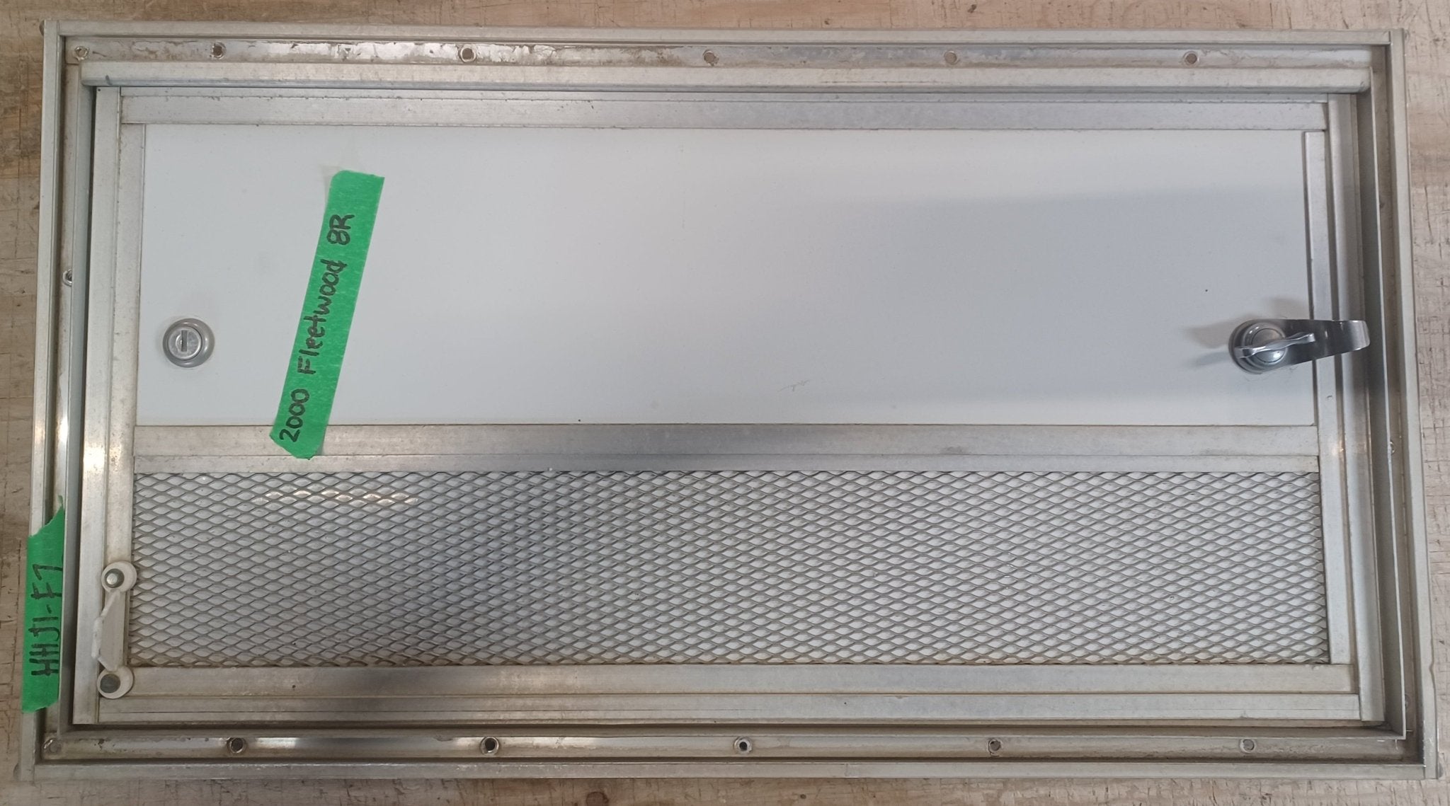 Used Square Cornered Battery/Propane Cargo Door 23 1/4" x 11 5/8" x 7/8" D - Young Farts RV Parts