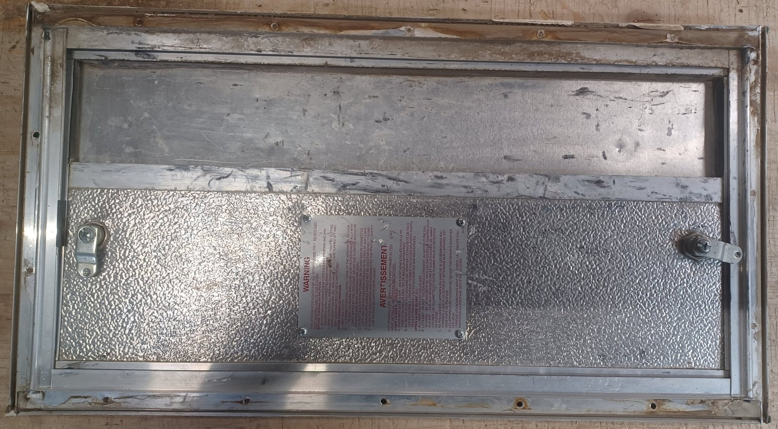 Used Square Cornered Battery/Propane Cargo Door 23 1/4