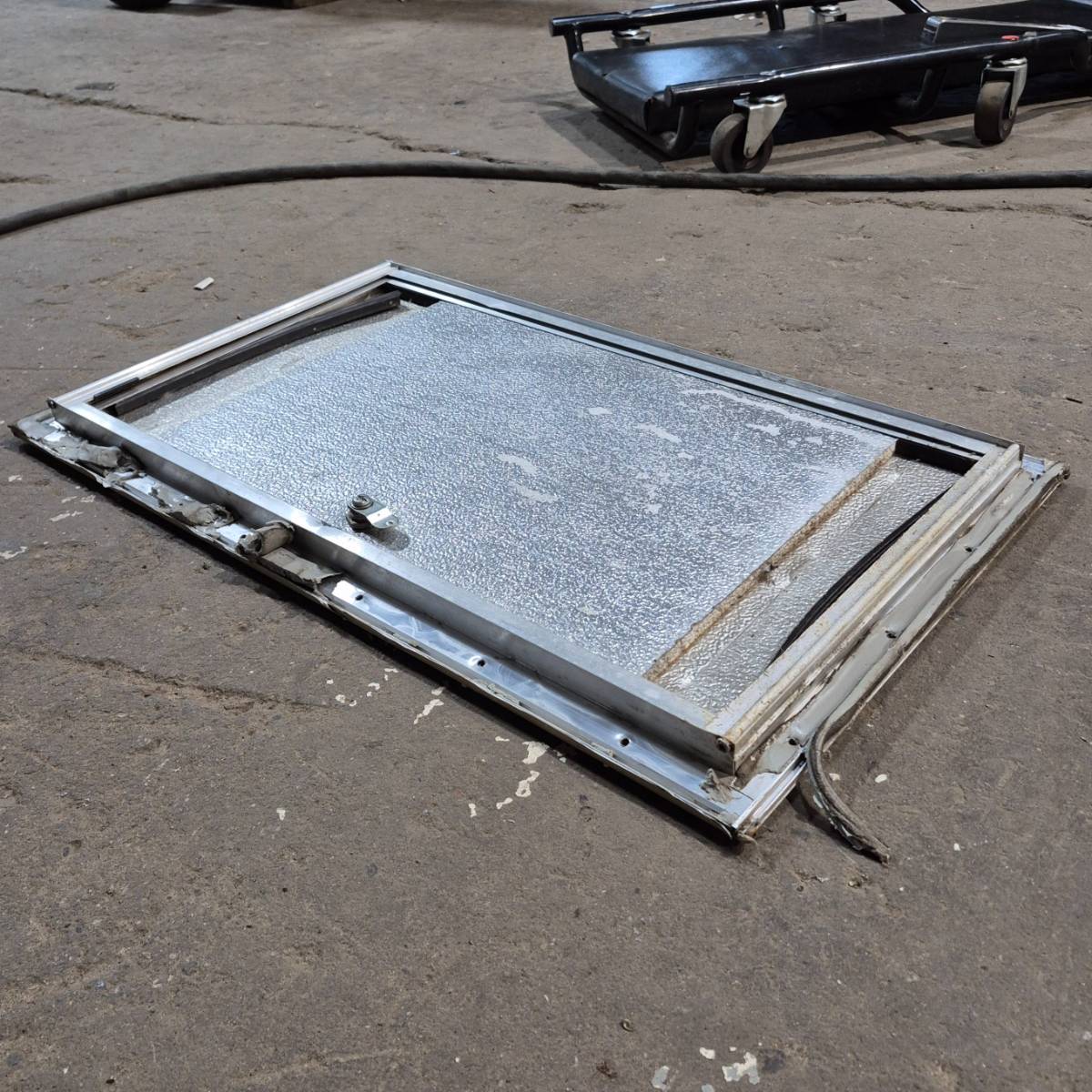 Used Square Cornered Battery/Propane Cargo Door - 24.875 X 13.75 X .75 - Young Farts RV Parts