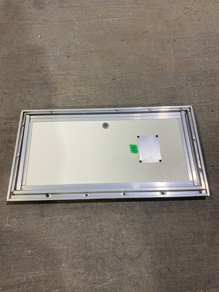 Used Square Cornered Cargo Door 10 1/2" W x 22 1/2 H x 1" D - Young Farts RV Parts