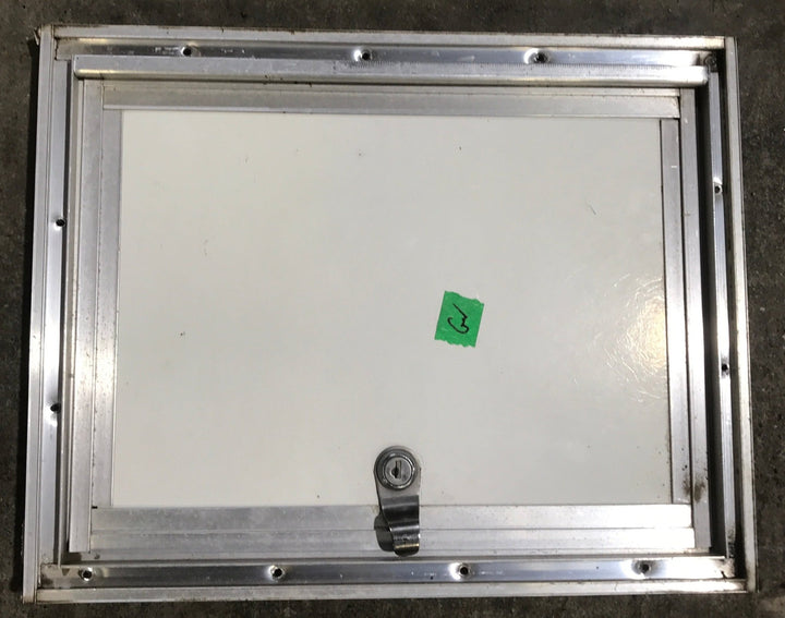 Used Square Cornered Cargo Door 13 3/4" x 10 1/2" x 3/4" D - Young Farts RV Parts