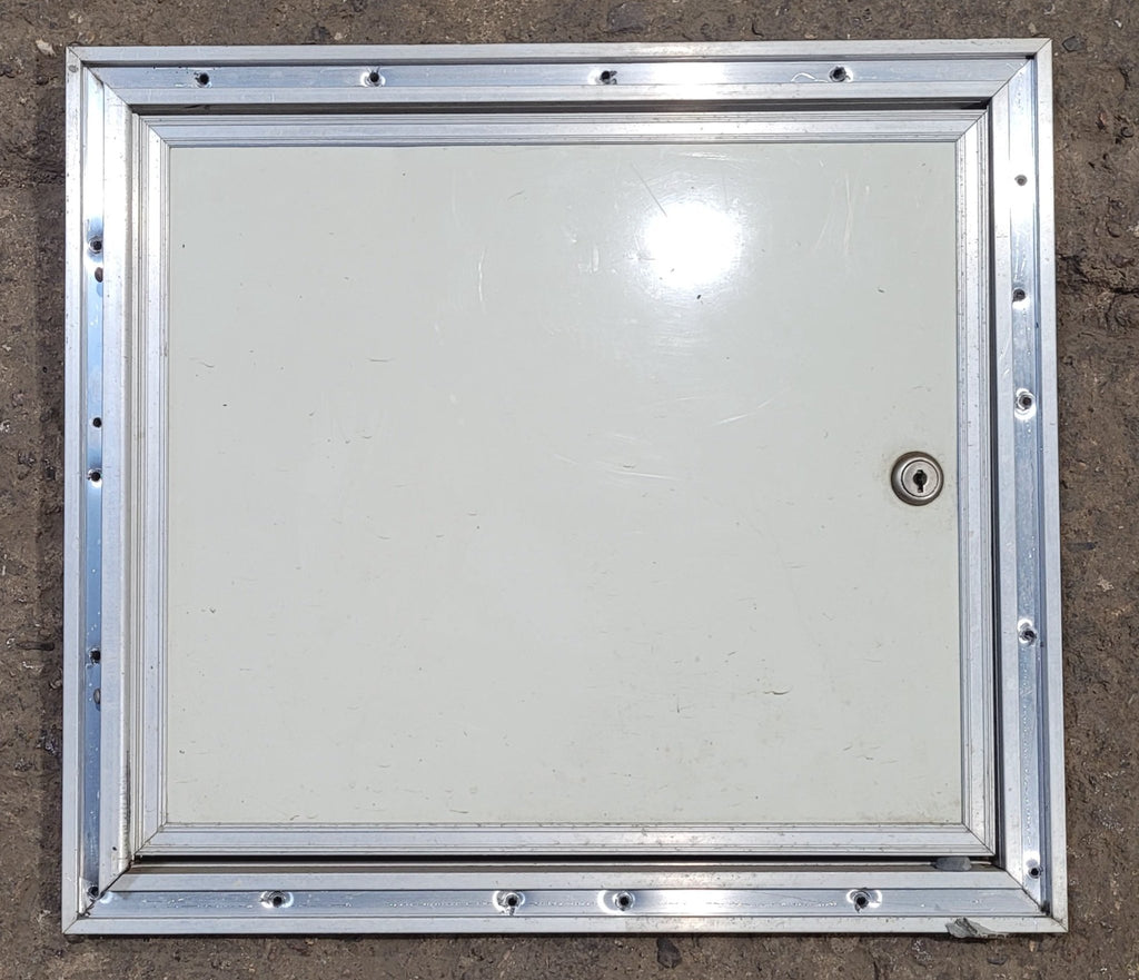 Used Square Cornered Cargo Door 15" x 13 3/4" x 1/2" D - Young Farts RV Parts