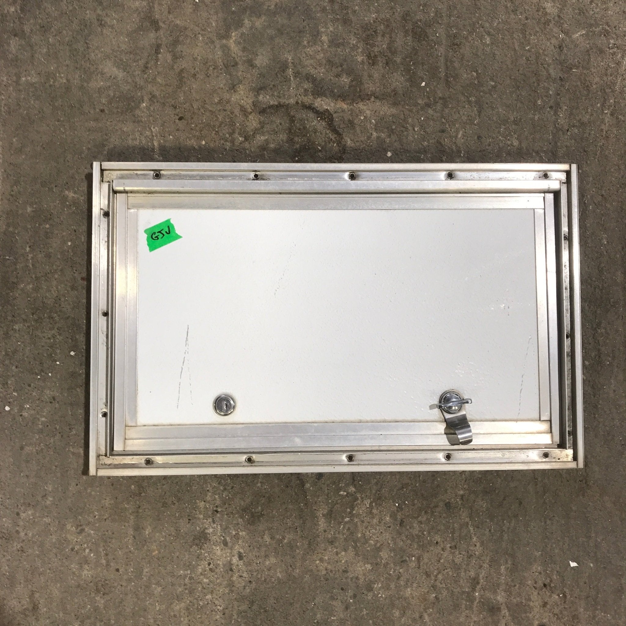 Used Square Cornered Cargo Door - 17.50" X 10.50" X .625" - Young Farts RV Parts