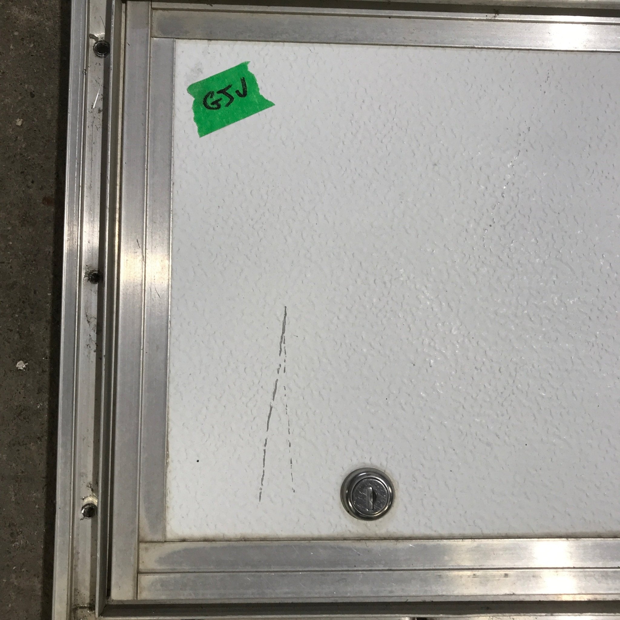 Used Square Cornered Cargo Door - 17.50" X 10.50" X .625" - Young Farts RV Parts