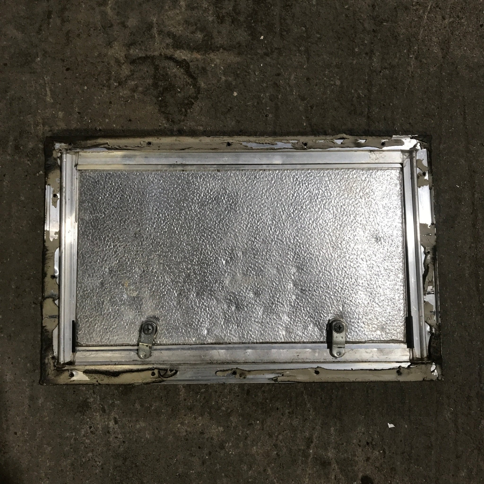 Used Square Cornered Cargo Door - 17.50" X 10.50" X .625" - Young Farts RV Parts