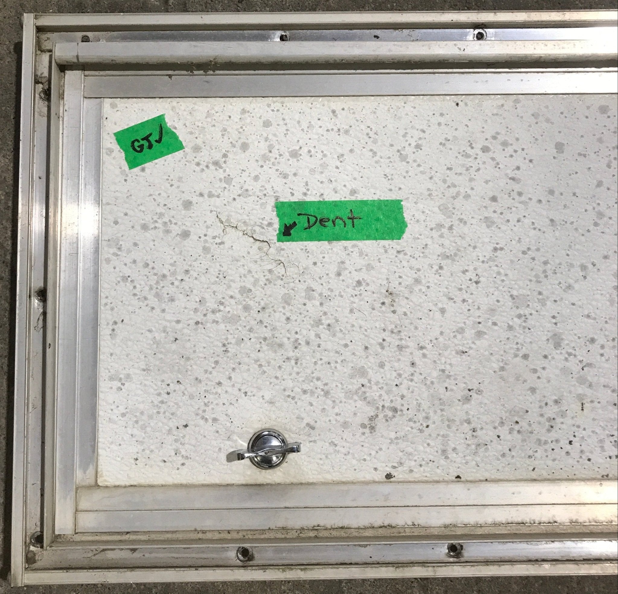 Used Square Cornered Cargo Door - 19 3/4" x 10 1/2" x 3/4" D - Young Farts RV Parts