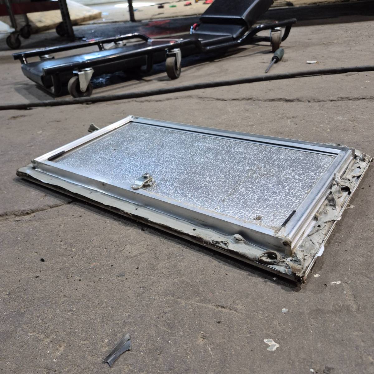 Used Square Cornered Cargo Door - 19.875 X 10.5 X .625 - Young Farts RV Parts