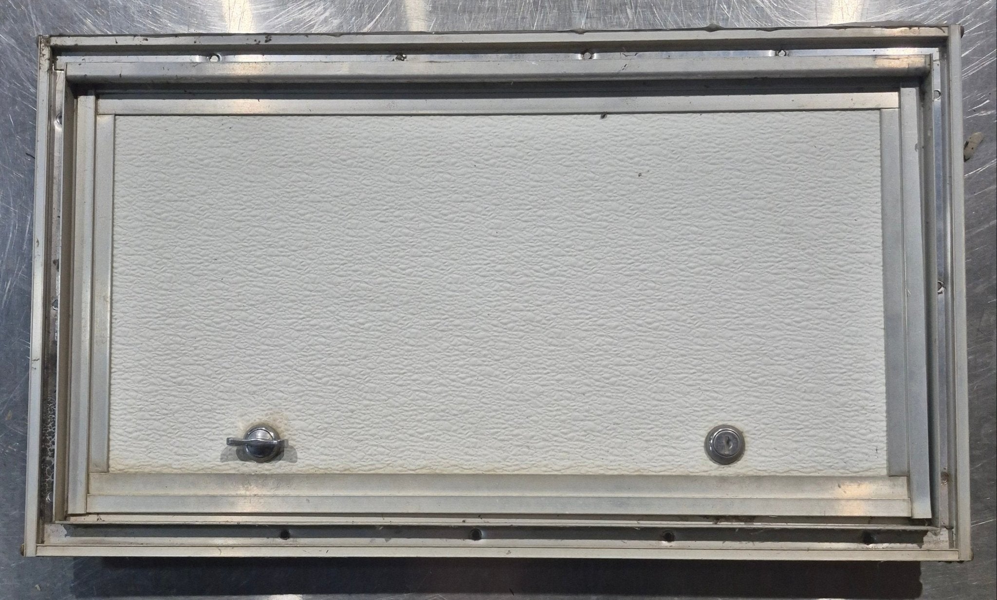 Used Square Cornered Cargo Door 20" x 10 5/8" x 7/8" D - Young Farts RV Parts